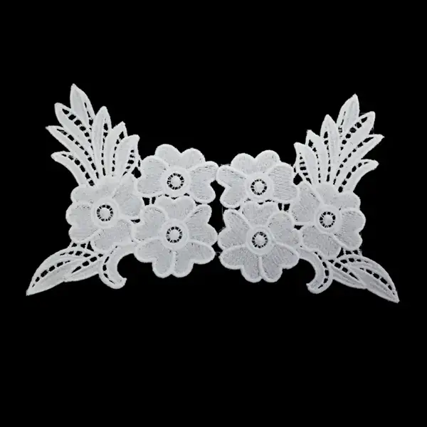 Broderie din mătase cu lapte alb dantelă chimică din dantelă pentru pantofi pentru rochii de mireasă și alte accesorii pentru îmbrăcăminte
