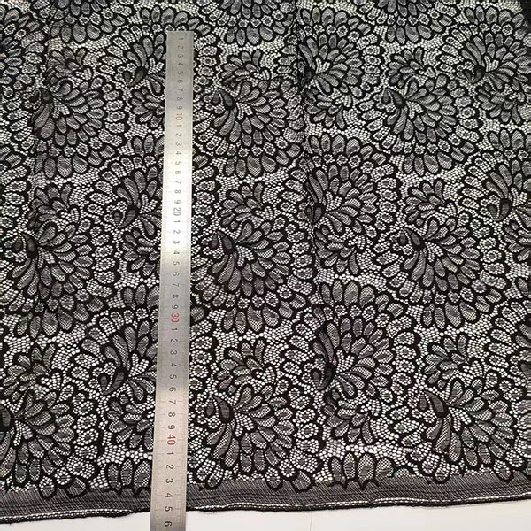Broderie Stretch Nylon Spandex Lacte din dantelă