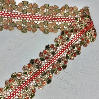 Paiete de aur dantelă de îmbrăcăminte colorată pentru decorarea îmbrăcămintei