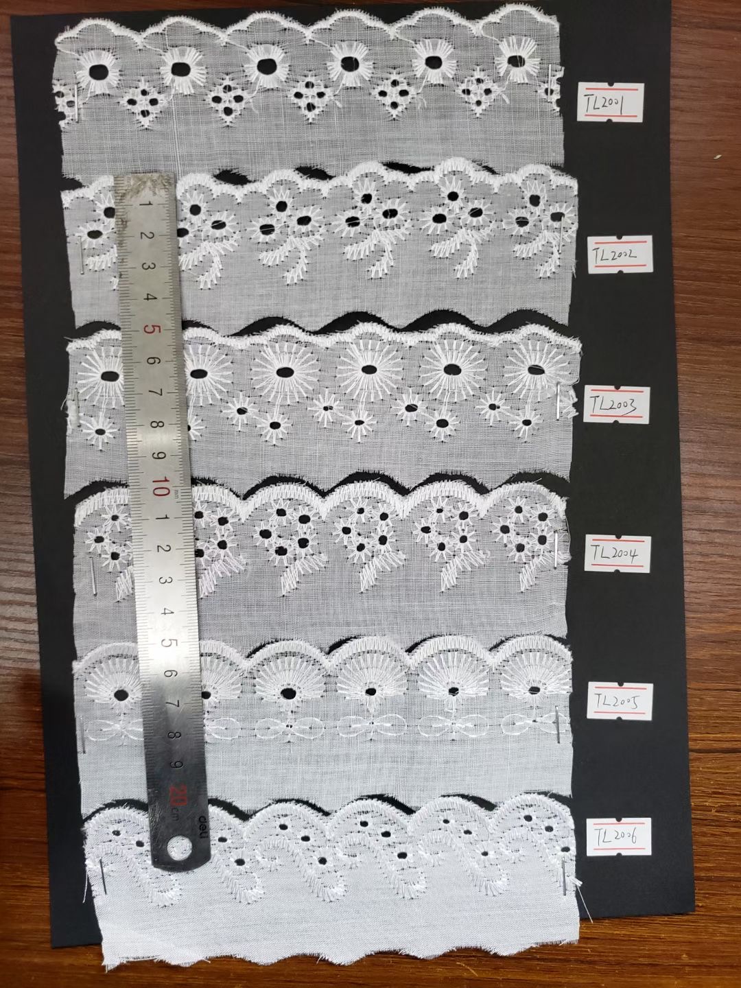 T/C Cotton Lace Trimming Embroidery Cotton Lace Trim Flower T/C Eyelet Lace Trimming