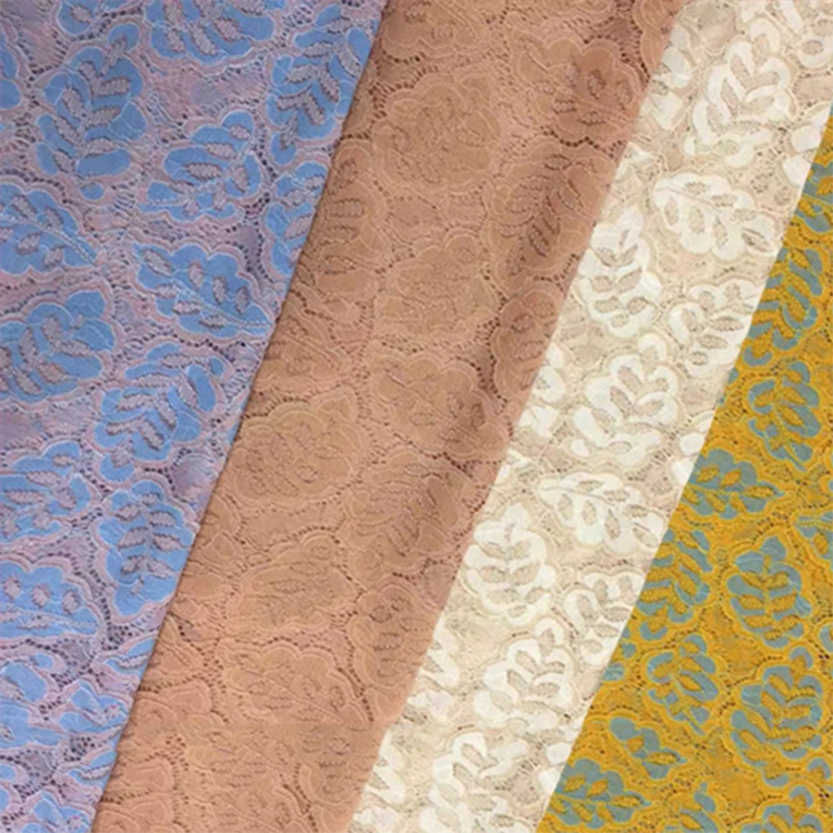 Nou design cu ridicata țesătură colorată din nylon pentru rochie doamnă