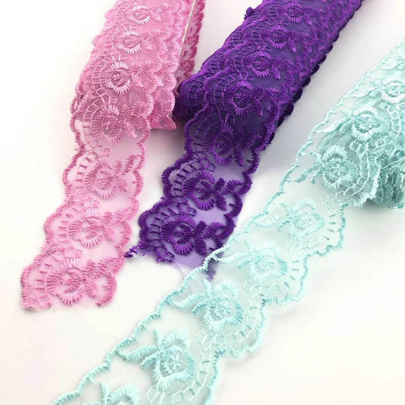 Design clasic cu mai multe culori organza dantelă de broderie organza dantelă cu ridicata
