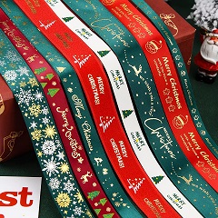 Panglică din panglică din satin panglică pentru decor de Crăciun panglică de Crăciun tipărită personalizată